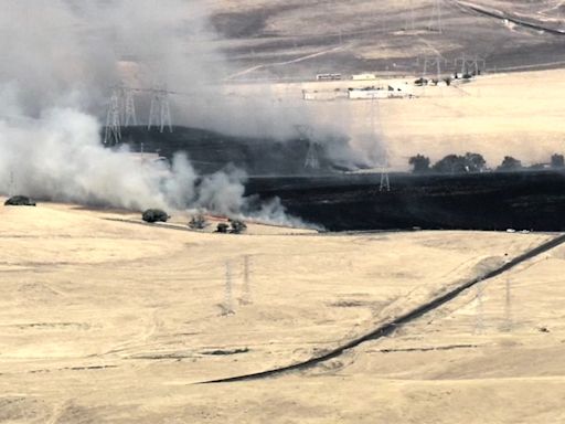 Crews battling fire near Livermore off Patterson Pass Road