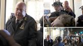 NYPD chief swarmed by anti-Israel protesters and berated while seeking shelter in NYU building