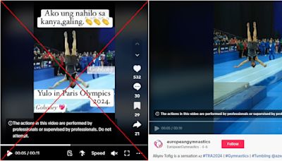 Video shows Azerbaijan gymnast, not the Philippines' Carlos Yulo at Olympics