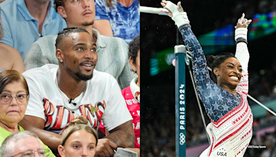 Jonathan Owens cheers on Simone Biles as Team USA wins Olympic gold in team final