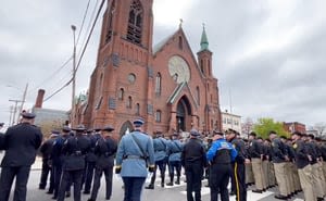 Hundreds gather at funeral for fallen Billerica Police Sergeant Ian Taylor