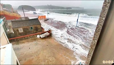 澎湖西嶼小門村 遭海水倒灌淹沒