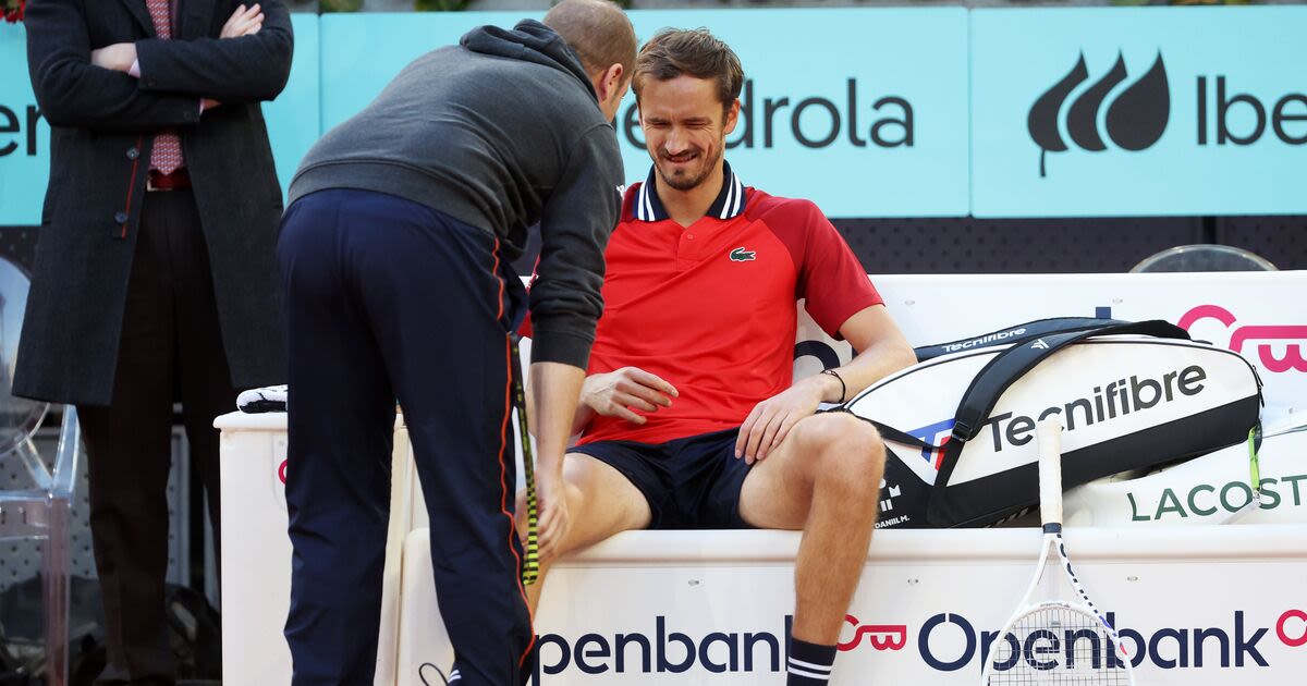 Medvedev explains sudden injury scare that forced him to retire from Madrid Open