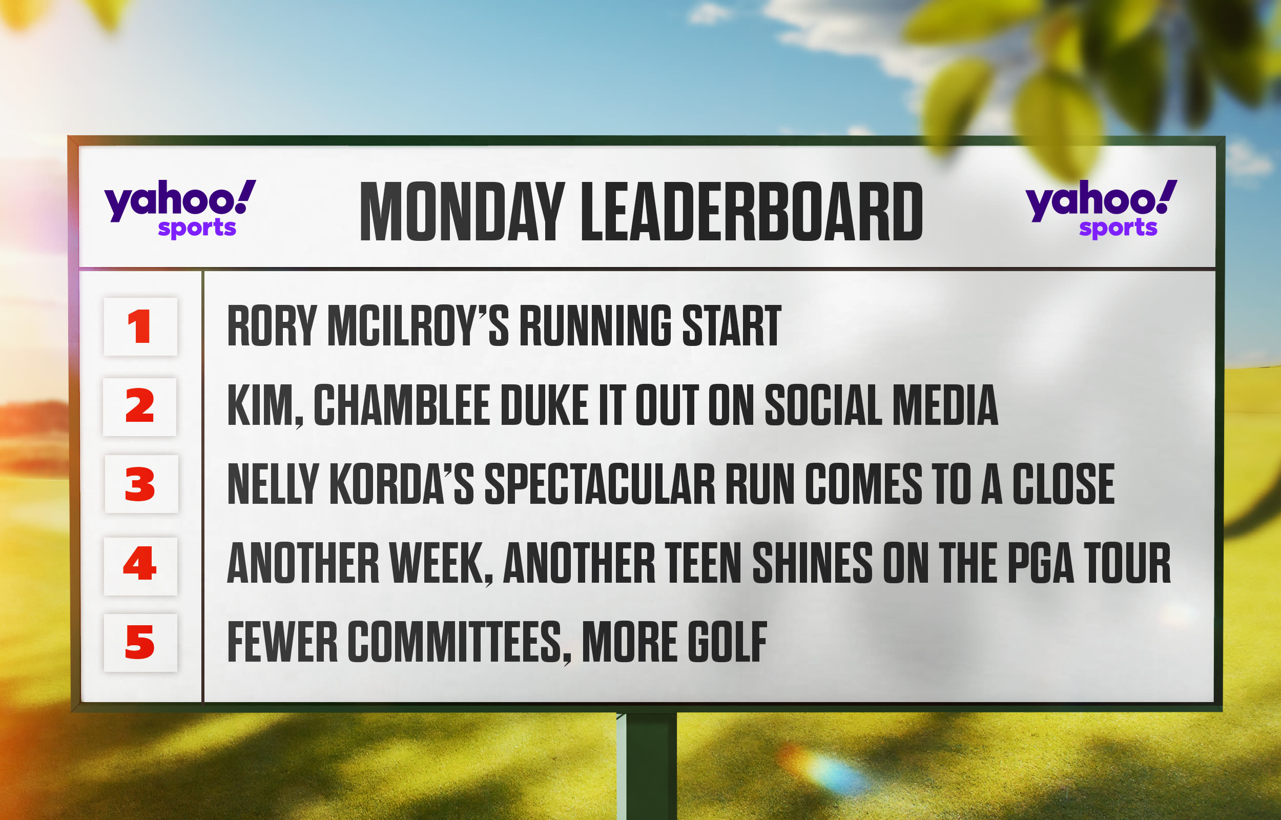 Monday Leaderboard: Rory’s ready for the PGA Championship