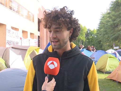 Cientos de jóvenes acampan en la Universidad Complutense de Madrid para exigir "al Gobierno que rompa sus vínculos con Israel"