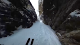 Adrenaline Junkie Brothers Ski Terrifyingly Narrow Couloir