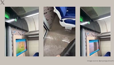 Watch: Water leaks from roof of Delhi-Varanasi Vande Bharat Express train, Northern Railway responds