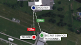 The diagram that shows just how close shooter got to Donald Trump