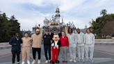 Michigan and Alabama football teams visit Disneyland ahead of Rose Bowl game