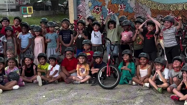 Can’d Aid teamed up with Yasso’s Game On! Foundation to gift these students with bikes