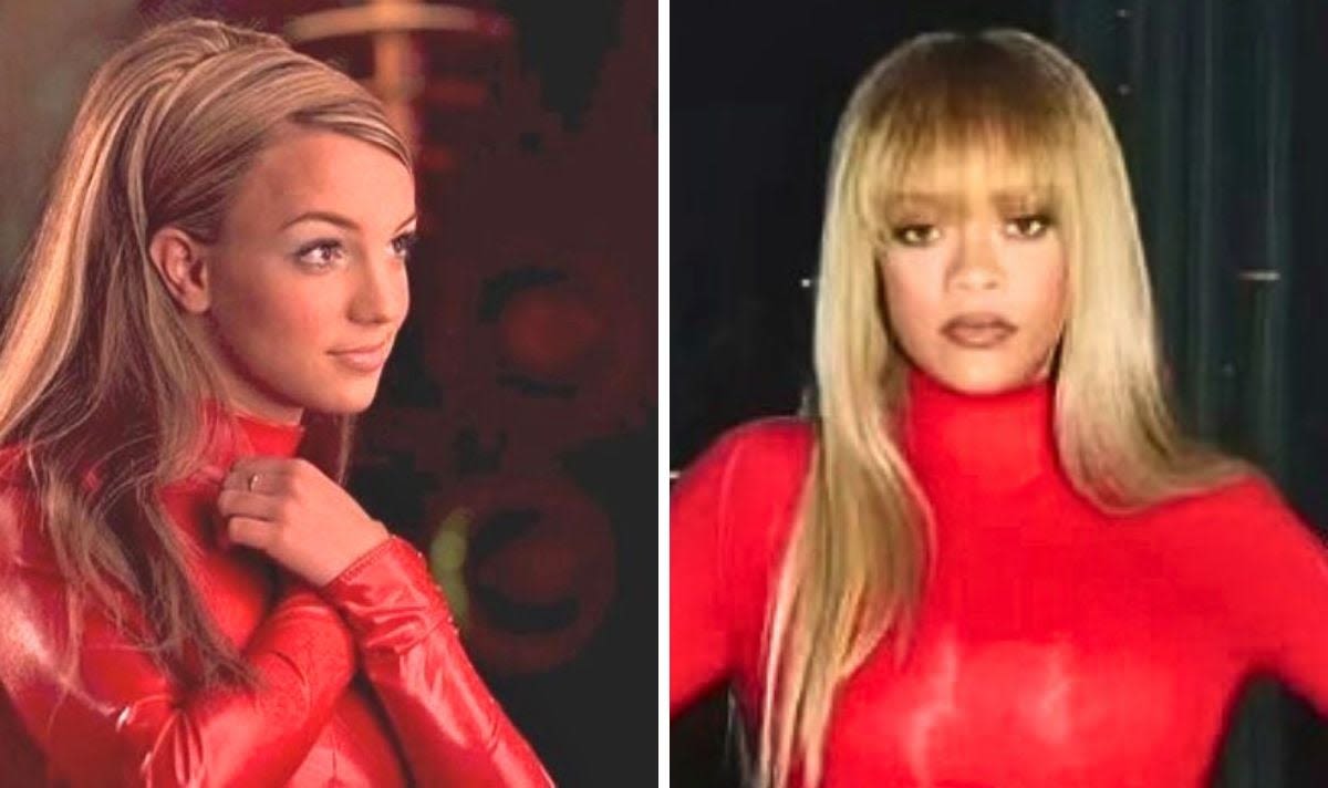 Rihanna channels Britney Spears' iconic look from Oops!...I Did It Again music video in stunning photoshoot