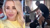 Paige VanZant stuns in yellow crop-top as she mocks MMA hubby for workout sweat
