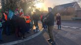 Billy Bragg performs There Is Power In A Union at Dorset school picket line