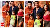 Laughter Chefs: Krushna Abhishek reunites with his 'Entertainment' co-star Akshay Kumar; the Bollywood star poses for pics with Kashmera Shah and their kids - Times of India