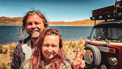 Teachers quit jobs to travel the world in old VW - and give wise advice about 'best years'