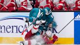 Perron scores twice as Red Wings win 5-3 to hand Sharks their 9th straight loss