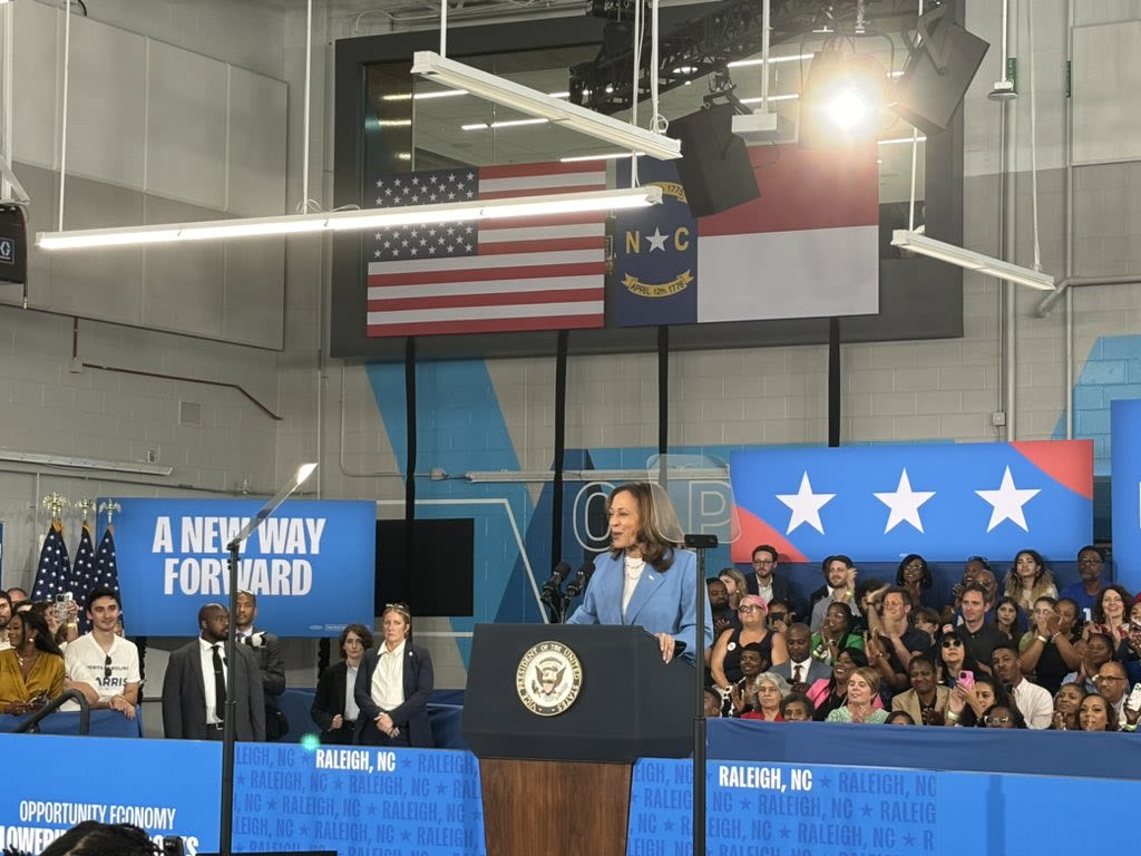 VP Kamala Harris outlines economic policy plan during a North Carolina campaign stop