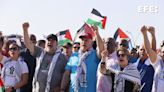 Díaz-Canel encabeza una marcha propalestina convocada por las juventudes comunistas