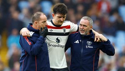 Manchester United's Harry Maguire sidelined for a few weeks after injury at Villa