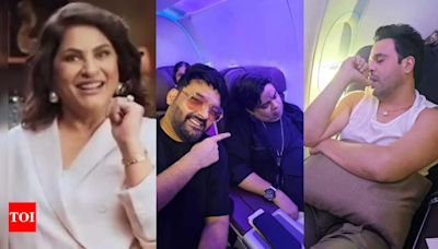 Archana Puran Singh gives a glimpse of travelling on a flight with Kapil Sharma, Kiku Sharda, Krushna Abhishek and Rajiv Thakur - Times of India