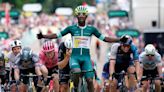 Biniam Girmay celebrates second victory on stage eight of Tour de France