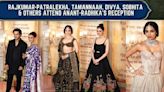 Rajkumar-Patralekha,Tamannaah, Divya,& others are seen posing for paps at Anant Radhika's reception.