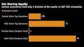 Ejecutivos tienen 99 veces más acciones en S&P 500 que mujeres