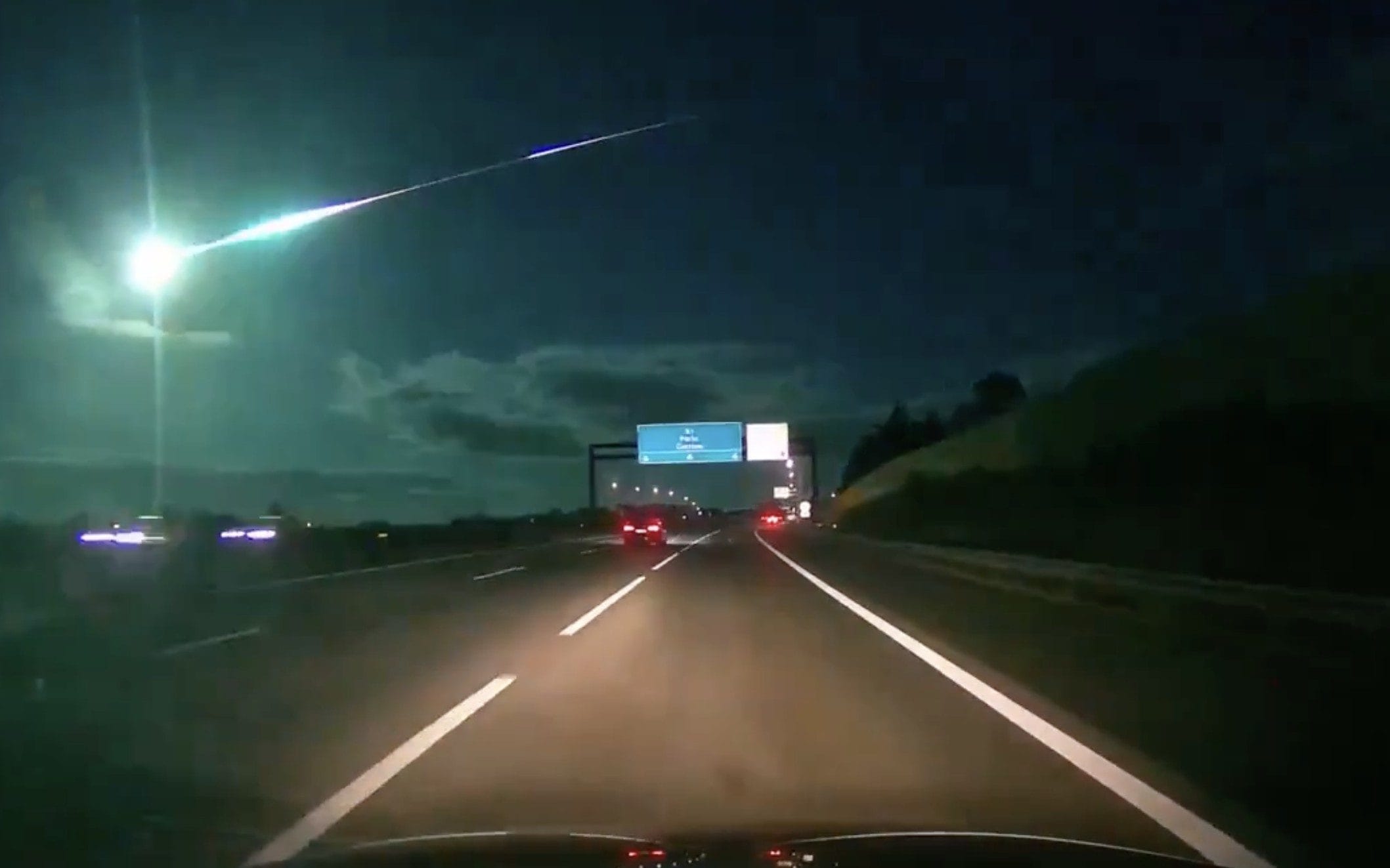 Watch: Blue meteor lights up Europe’s skies