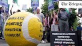 ‘Strawberries tainted with Palestinian blood’ – Wimbledon hit by protests on opening day