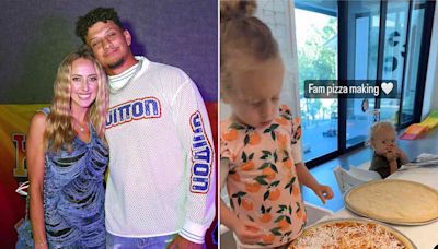 Pregnant Brittany Mahomes Spends Time Making Pizza with Daughter Sterling as Son Bronze Watches on