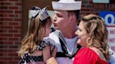 Jenna visits aircraft carrier named after George H.W. Bush as sailors reunite with loved ones