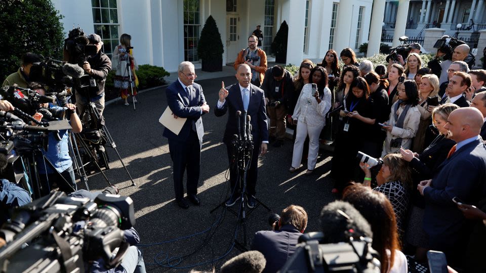 Schumer and Jeffries, the top two Democrats in Congress, endorse Harris at Tuesday news conference