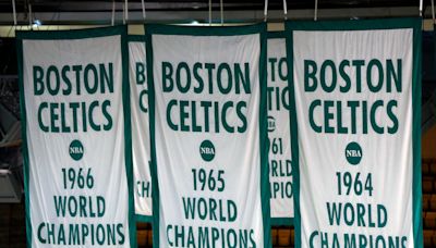 Boston Celtics honor legendary broadcaster Johnny Most's retirement at the old Boston Garden