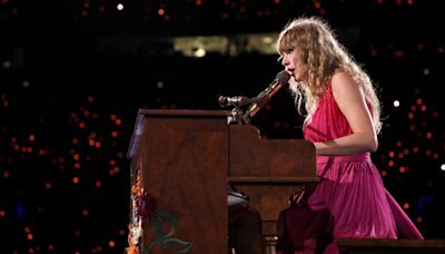 Taylor Swift Blushes While Singing Fifteen at Lyon Eras Tour Stop