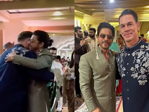 Shah Rukh Khan Gives Tight Hug to John Cena at Anant Ambani's Wedding, Video Goes Viral | Watch - News18