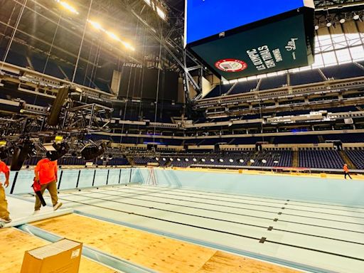 'This is the first time anyone has ever done this' | Behind the scenes look at Olympic pools inside Lucas Oil Stadium