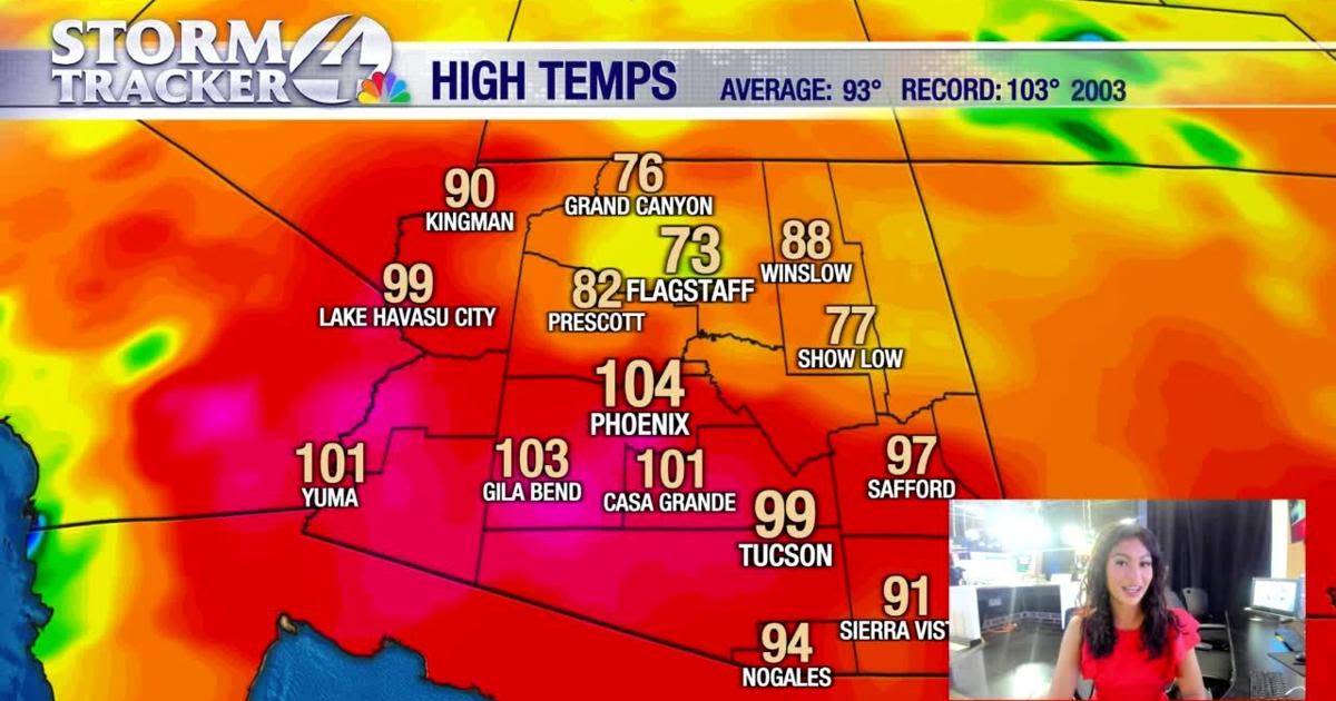 We didn't hit 100 degrees in Tucson today, but we sure came close!