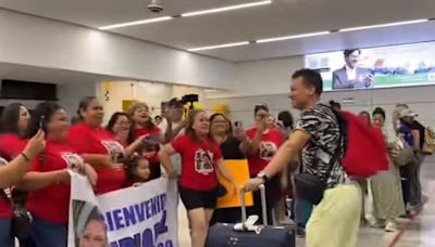 Fans en La Paz reciben a Pablito Ruiz en el aeropuerto; llegó a celebrar su cumpleaños