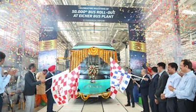 Eicher rolls out 50,000th bus from Baggad manufacturing plant in MP - ET Auto