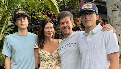 Mark Wahlberg and Rhea Durham's Sons Stand Taller Than Their Parents in New Family Vacation Photo: 'My Boys'