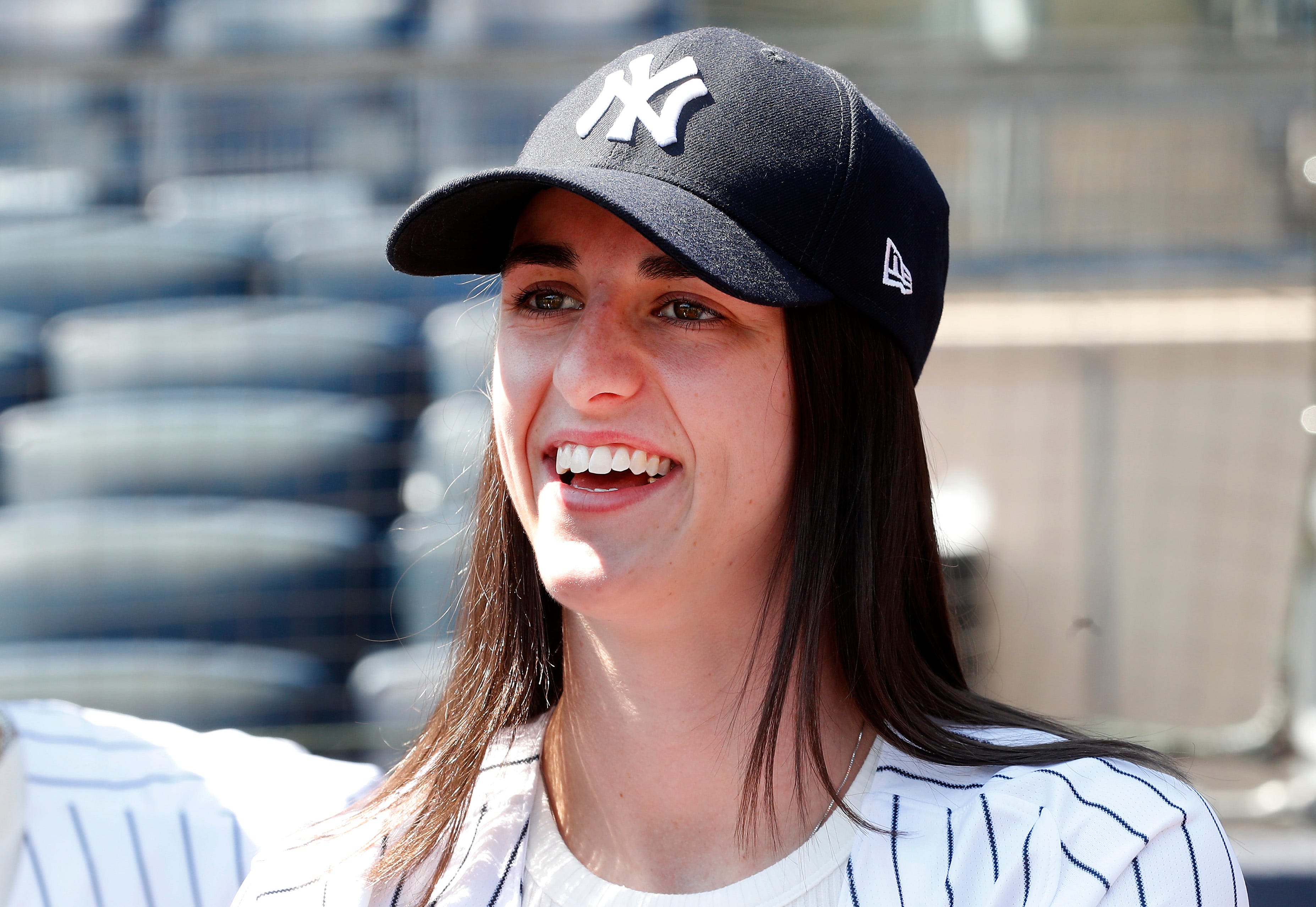 Caitlin Clark had the funniest reaction to meeting Aaron Judge at a Yankees game