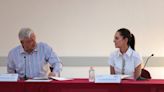 Sheinbaum y AMLO defienden a Mauricio Kuri, gobernador de Querétaro ante abucheos; "ya pasó la elección", dicen