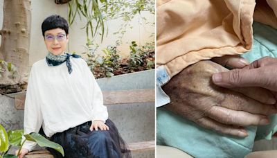 作家張曼娟握97歲老爸手送別他當天使！感嘆「這次出院多張死亡證明書」｜壹蘋新聞網