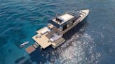 This Sleek 76-Foot Yacht Has a Beach Club That Folds Like a Piece of Origami