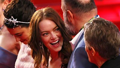 Emma Stone Appears Visibly Giddy When Reporter Uses Her Real Name