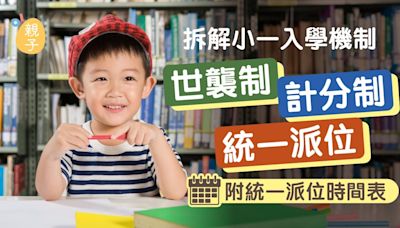 小一入學2025｜拆解自行分配學位及統一派位 附統一派位時間表