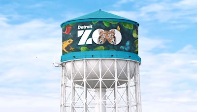Detroit Zoo debuts new water tower art, redesigned logos and websites