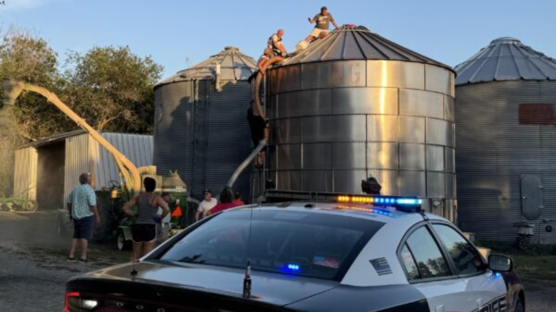 Farmer rescued after being trapped in corn bin in northeast Nebraska