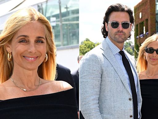 Louise Redknapp and boyfriend Drew put on loved-up display as they lead the arrivals for Day 11 of Wimbledon