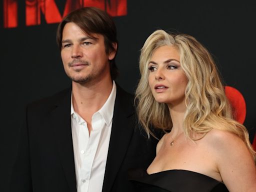 Josh Hartnett and Tamsin Egerton Share Sweet Smooch at Trap Premiere